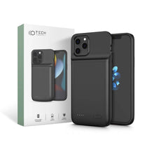 Заредете изображение във визуализатора на галерията – Tech-Protect PowerCase case for iPhone 12 / 12 Pro with 4800mAh power bank - black
