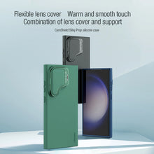 Заредете изображение във визуализатора на галерията – Nillkin CamShield Silky Prop Silicone Case for Samsung Galaxy S24 Ultra - black
