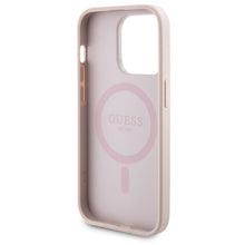 Заредете изображение във визуализатора на галерията – Guess 4G Metal Logo case set for iPhone 15 Pro + 5000mAh MagSafe power bank - pink
