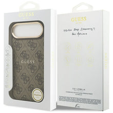 Заредете изображение във визуализатора на галерията – GUESS case for IPHONE 17 Air compatible with MagSafe GUHMP17MP4MSEGCW (PU 4G W/ Classic) brown
