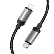 Заредете изображение във визуализатора на галерията – Cable USB C to Lightning Hoco PD 27W 1 m X117 gold

