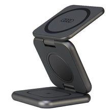 Заредете изображение във визуализатора на галерията – Audi Big Logo foldable inductive charger 3in1 0 - gray
