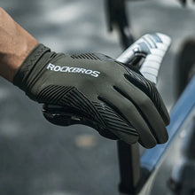 Заредете изображение във визуализатора на галерията – Rockbros 16110006003 shock-absorbing cycling gloves size L - green and black
