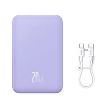 Заредете изображение във визуализатора на галерията – Baseus Magnetic Mini 20000 mAh 20W Powerbank - purple + USB-C / USB-C cable
