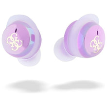 Заредете изображение във визуализатора на галерията – GUESS wireless earphones bluetooth TWS GUTWSJ144ESU (Mini Iridescent 4G Printed Logo) purple
