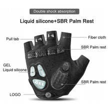 Заредете изображение във визуализатора на галерията – Rockbros S169BGR L cycling gloves with gel inserts - gray

