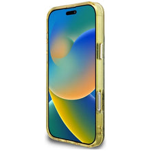 Заредете изображение във визуализатора на галерията – GUESS case for IPHONE 16 Pro compatible with MagSafe GUHMP16LHG4PRTGW (IML Metal Glitter 4G Circle Triangle) brown
