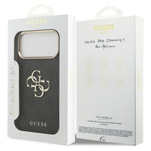 Заредете изображение във визуализатора на галерията – GUESS case for IPHONE 17 Pro Max GUHCP17X4GMGCGR (PU W/ Big 4G Classic Logo) gold black
