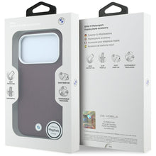 Заредете изображение във визуализатора на галерията – BMW case for IPHONE 18 Pro Max/17 Pro Max compatible with MagSafe (Sign Inclined Deboss Letters) burgundy
