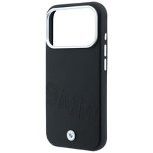 Заредете изображение във визуализатора на галерията – BMW case for IPHONE 18 Pro/17 Pro compatible with MagSafe (Sign Inclined Deboss Letters) black
