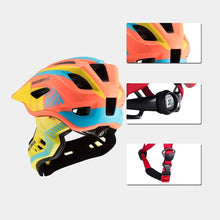 Заредете изображение във визуализатора на галерията – Children's bicycle helmet with detachable visor Rockbros TT-32SOYB-S size S - yellow-orange
