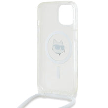 Заредете изображение във визуализатора на галерията – Karl Lagerfeld IML Choupette Head&amp;Cord MagSafe case for iPhone 15 / 14 / 13 - transparent
