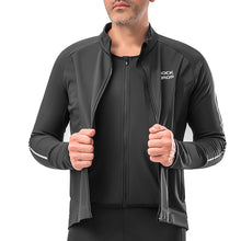 Заредете изображение във визуализатора на галерията – Rockbros 15400002004 long sleeve cycling jersey autumn/winter XL - black
