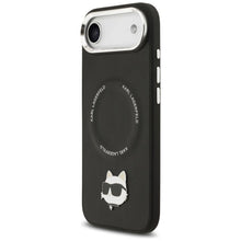 Заредете изображение във визуализатора на галерията – KARL LAGERFELD case for IPHONE 17 Air compatible with MagSafe KLHMP17MPSMLRCHK (PU Choupette Pin) black
