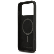 Заредете изображение във визуализатора на галерията – KARL LAGERFELD case for IPHONE 17 Pro Max compatible with MagSafe KLHMP17XSKIGROK (Silicone W/ KL Sketch &amp; Logo) black

