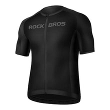 Заредете изображение във визуализатора на галерията – Rockbros 15120002004 short sleeve XL cycling jersey - black
