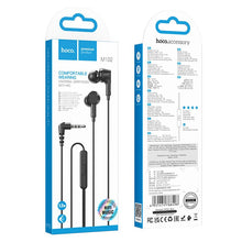 Заредете изображение във визуализатора на галерията – HOCO wire earphones Jack 3,5 mm with microphone M102 black
