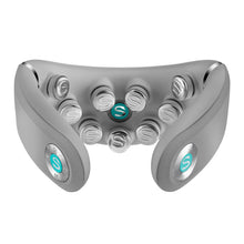 Заредете изображение във визуализатора на галерията – SKG G7 Pro-E neck massager with red light therapy and compress - gray
