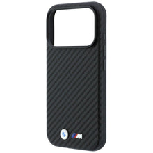 Заредете изображение във визуализатора на галерията – BMW case for IPHONE 18 Pro Max/17 Pro Max compatible with MagSafe (Carbon Metal Logo) black 
