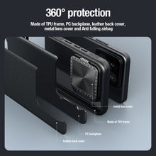 Заредете изображение във визуализатора на галерията – Nillkin CamShield Prop Leather Magnetic Case for Xiaomi 14 Pro - black
