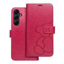 Заредете изображение във визуализатора на галерията – MEZZO Book case for SAMSUNG A55 5G teddy bear magenta
