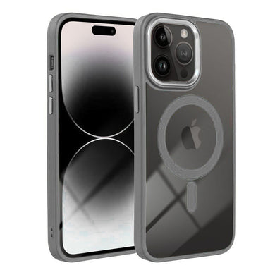 COLOR EDGE MAG COVER case compatible with MagSafe for IPHONE 17 Pro titatnium grey