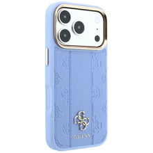Заредете изображение във визуализатора на галерията – Case for IPHONE 18 Pro Max/17 Pro Max compatible with MagSafe (Stripe Peony 4G Logo) light blue 
