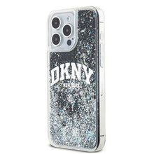 Заредете изображение във визуализатора на галерията – DKNY case for IPHONE 15 Pro Max DKHCP15XLBNAEK (DKNY HC Liquid Glitters W/Arch Logo) black

