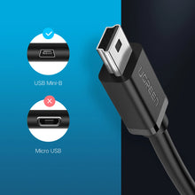 Заредете изображение във визуализатора на галерията – Ugreen US249 10383 mini USB-B (male) / USB-A (female) OTG adapter 10cm - gray
