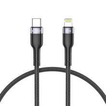 Заредете изображение във визуализатора на галерията – Tech-Protect UltraBoost 2 Lightning / USB-C PD cable 30W 3A 0.25m - black
