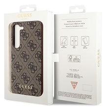 Заредете изображение във визуализатора на галерията – Original Case GUESS - hardcase 4G Charms Collection GUHCSA35GF4GBR for Samsung Galaxy A35 Brown

