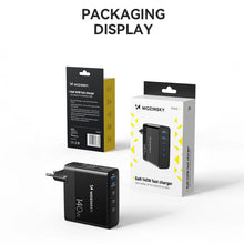 Заредете изображение във визуализатора на галерията – Wozinsky CGWCB 140W GaN wall charger 3 x USB-C / 2 x USB-A - black
