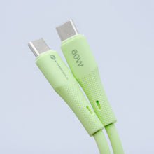 Заредете изображение във визуализатора на галерията – FORCELL F-ENERGY C347 cable Type C to Type C QC4.0 PD 5A 100W Silicone 1 m green
