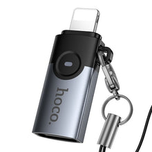 Заредете изображение във визуализатора на галерията – Adapter OTG Lightning to USB C Hoco 2A UA46A gray
