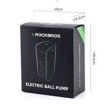 Заредете изображение във визуализатора на галерията – Rockbros 42520006001 bicycle pump with digital display for tires / balls / balloons - blue
