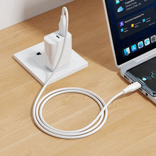 Заредете изображение във визуализатора на галерията – Silicone Cable USB A to USB C Hoco 3A 1 m X124 white
