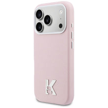 Заредете изображение във визуализатора на галерията – KARL LAGERFELD case for IPHONE 17 Pro Max compatible with MagSafe KLHMP17X5PGFKHGP (PU FW W/ KHead Logo) pink
