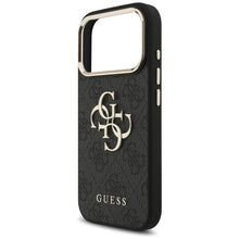 Заредете изображение във визуализатора на галерията – GUESS case for IPHONE 18 Pro / 17 Pro GUE005483 (PU W/ Big 4G Classic Logo) black gold
