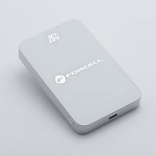 Заредете изображение във визуализатора на галерията – FORCELL F-ENERGY F10K8 Super Slim powerbank compatible with MagSafe PD3.0 QC4.0 15W 10000 mAh white
