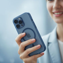 Заредете изображение във визуализатора на галерията – Case for iPhone 18 Pro / 17 Pro Flexline Mag Cover compatible with MagSafe navy blue
