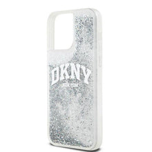 Заредете изображение във визуализатора на галерията – DKNY case for IPHONE 15 Pro DKHCP15LLBNAET (DKNY HC Liquid Glitters W/Arch Logo) white
