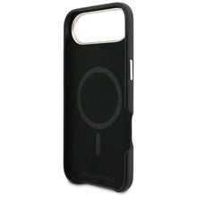 Заредете изображение във визуализатора на галерията – KARL LAGERFELD case for IPHONE 17 Air compatible with MagSafe KLHMP17M5PGFKHGK (PU FW W/ KHead Logo) black
