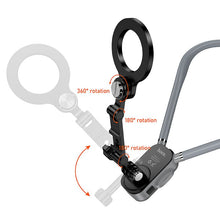 Заредете изображение във визуализатора на галерията – Neck magnetic phone holder Hoco K31 black gray
