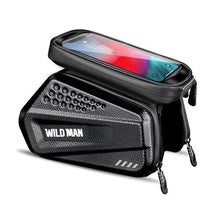 Заредете изображение във визуализатора на галерията – WILDMAN traveling bag for bike frame with zipper 1,2L (4&quot;-7&quot;) ES6 black
