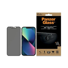 Заредете изображение във визуализатора на галерията – PanzerGlass E2E Microfracture Antibacterial Privacy Glass with Camera Protector for iPhone 13/13 Pro - With Black Frame
