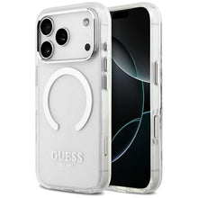 Заредете изображение във визуализатора на галерията – GUESS case for IPHONE 17 Pro compatible with MagSafe GUHMP17LHTRMS (Metal Outline) silver

