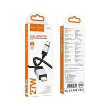 Заредете изображение във визуализатора на галерията – HOCO cable Type C to Lightning PD 27W X110 1 m black
