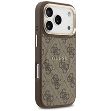 Заредете изображение във визуализатора на галерията – GUESS case for IPHONE 17 Pro compatible with MagSafe GUHMP17LP4MSEGCW (PU 4G W/ Classic) brown
