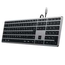 Заредете изображение във визуализатора на галерията – Wire keyboard USB C QWERTY Satechi Slim W3 Wired ST-UCSW3M space gray
