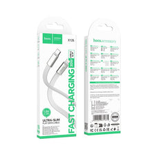 Заредете изображение във визуализатора на галерията – Flat Cable USB C to Lightning Hoco PD 30W 1 m X125 white
